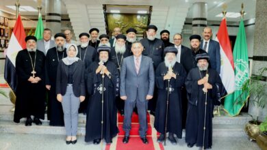 محافظ القليوبية يستقبل وفد الكنيسة القبطية الأرثوذكسية لتهنئته بعيد الأضحى ويؤكد: مصر نموذج للتلاحم الوطني