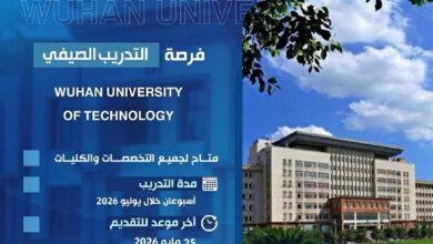 جامعة بنها الأهلية تعلن عن فتح باب التسجيل ببرنامج المدرسة الصيفية الدولية بجامعة ووهان للتكنولوجيا بالصين 