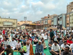  الآلاف يؤدون صلاة العيد بـشبان بنها
