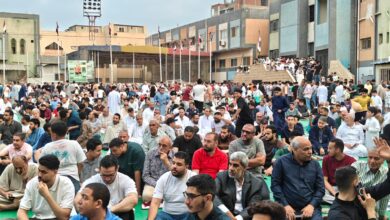  الآلاف يؤدون صلاة العيد بـشبان بنها