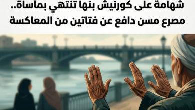 شهامة على كورنيش بنها تنتهي بمأساة.. مصرع مسن دافع عن فتاتين من المعاكسة