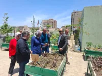 نائب محافظ القليوبية تشيد بمشروع زراعة الأسطح بمدارس الشبان العالمية: نموذج رائد للمشروعات الخضراء