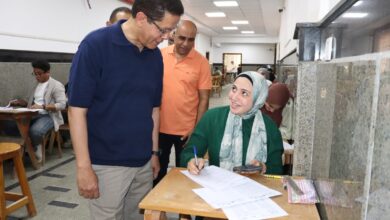 الجيزاوي من داخل اللجان: لا تهاون في توفير الأجواء المناسبة لطلاب جامعة بنها