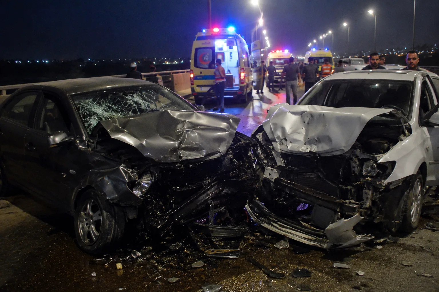 عاجل | مصرع شخص وإصابة 17 آخرين في حادث تصادم أعلى الطريق الدائري بعد نفق السلام