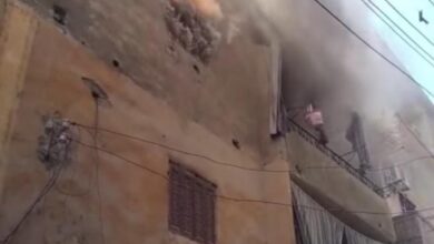 حريق داخل شقة سكنية بشبين القناطر.. والحماية المدنية تمنع امتداد النيران