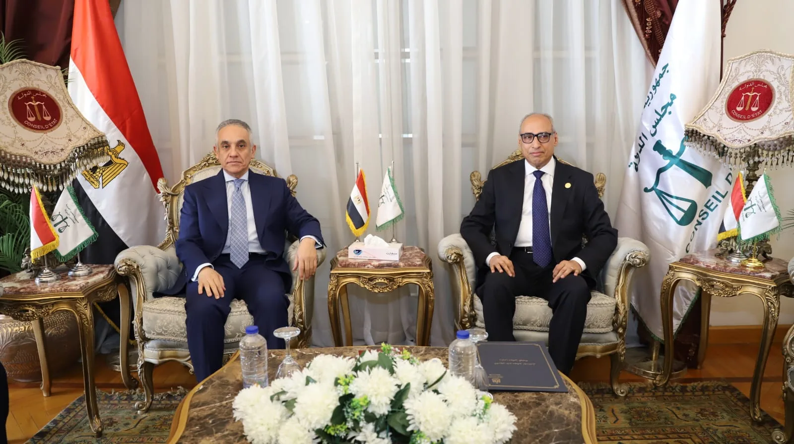 وزير العدل يزور رئيس مجلس الدولة لتهنئته بتولي منصبه ويؤكد: المجلس حصن المشروعية وسيادة القانون