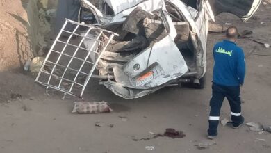 مصرع شخصين وإصابة 23 آخرين في تصادم ميني باص وميكروباص بطريق شبرا - بنها الحر