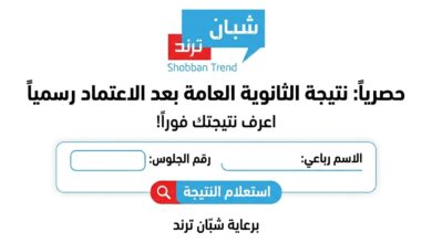 بالاسم ورقم الجلوس.. تعرف على نتيجة الثانوية العامة عبر موقع شبان ترند