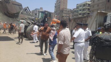 رفع إشغالات ومخلفات شارع 15 مايو بشبرا الخيمة في حملة موسعة لمحافظة القليوبية