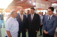 محافظ القليوبية ورئيس جامعة بنها يفتتحان معرض حلوى المولد النبوي الشريف بهيئة الشبان العالمية ببنها