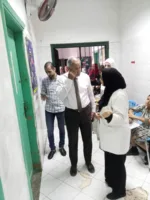بعد طوابير  مستشفي الجلدية ..وكيل صحة القليوبية يوجه تخفيف الزحام وتطوير الخدمة