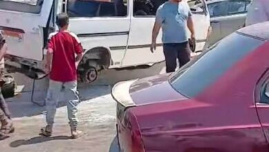 إصابة 10 أشخاص في انقلاب ميكروباص على طريق شبرا بنها الحر بالقليوبية