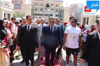 محافظ القليوبية ورئيس جامعة بنها يشهدان استقبال شعلة أسبوع شباب الجامعات والمعاهد العليا الرابع عشر
