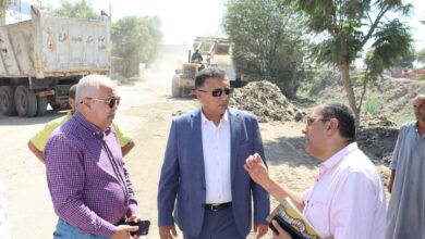المحافظ: رفع 540 طنًا من نواتج التطهير.. ويوجه بسرعة استكمال الأعمال والحفاظ على ما تم إنجازه