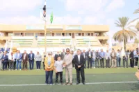 رئيس جامعة بنها يشهد إحتفالية بدء العام الدراسي الجديد والسلام الوطنى بملاعب الجامعة
