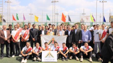 رئيس جامعة بنها يشهد إحتفالية بدء العام الدراسي الجديد والسلام الوطنى بملاعب الجامعة