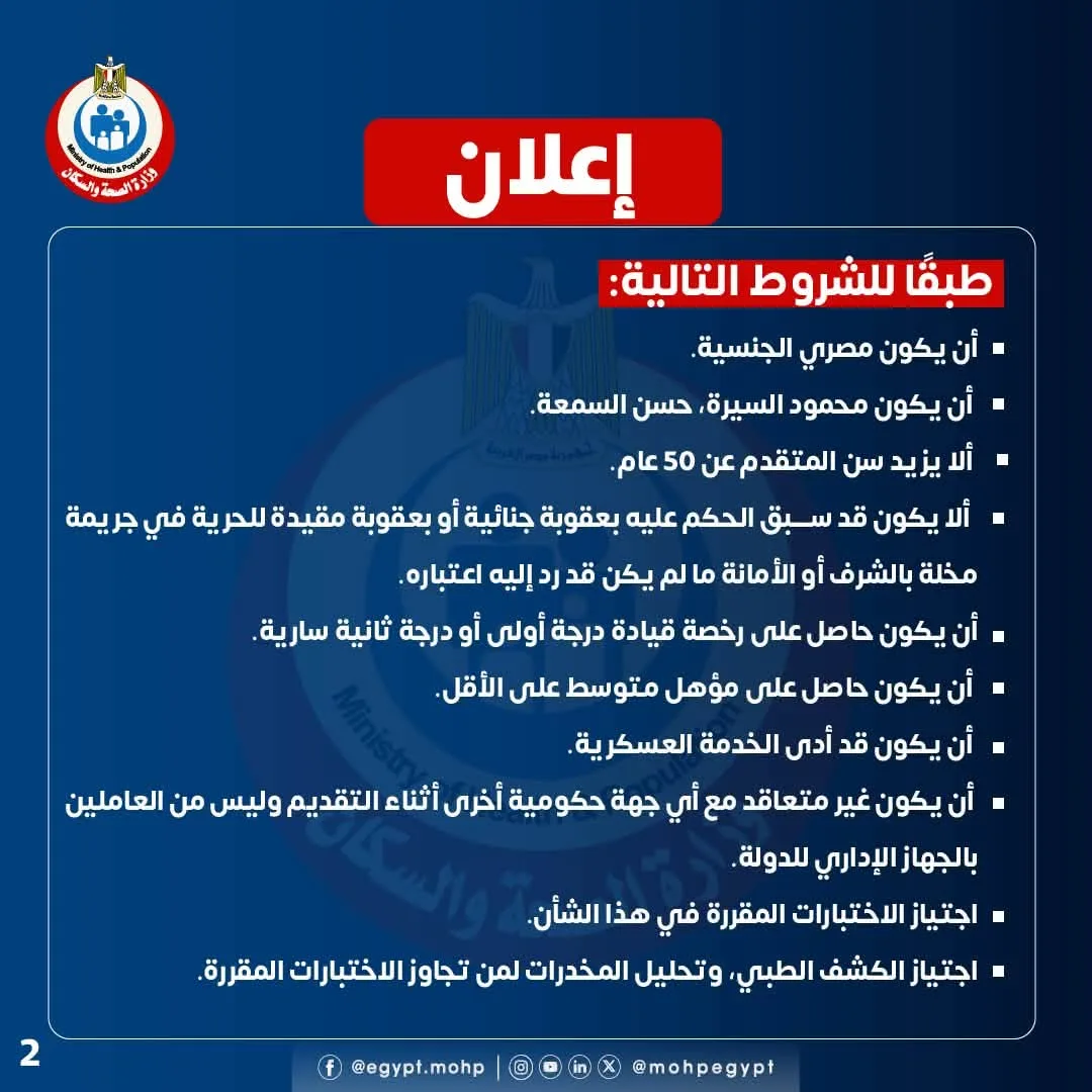 فرصة عمل بمديرية الصحة بالقليوبية تعرف علي الشروط