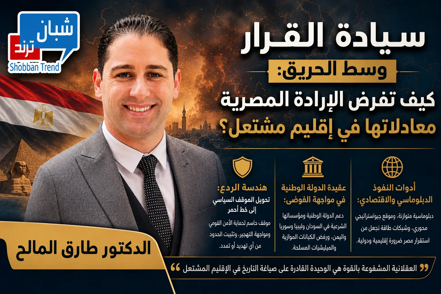 سيادة القرار وسط الحريق: كيف تفرض الإرادة المصرية معادلاتها في إقليم مشتعل