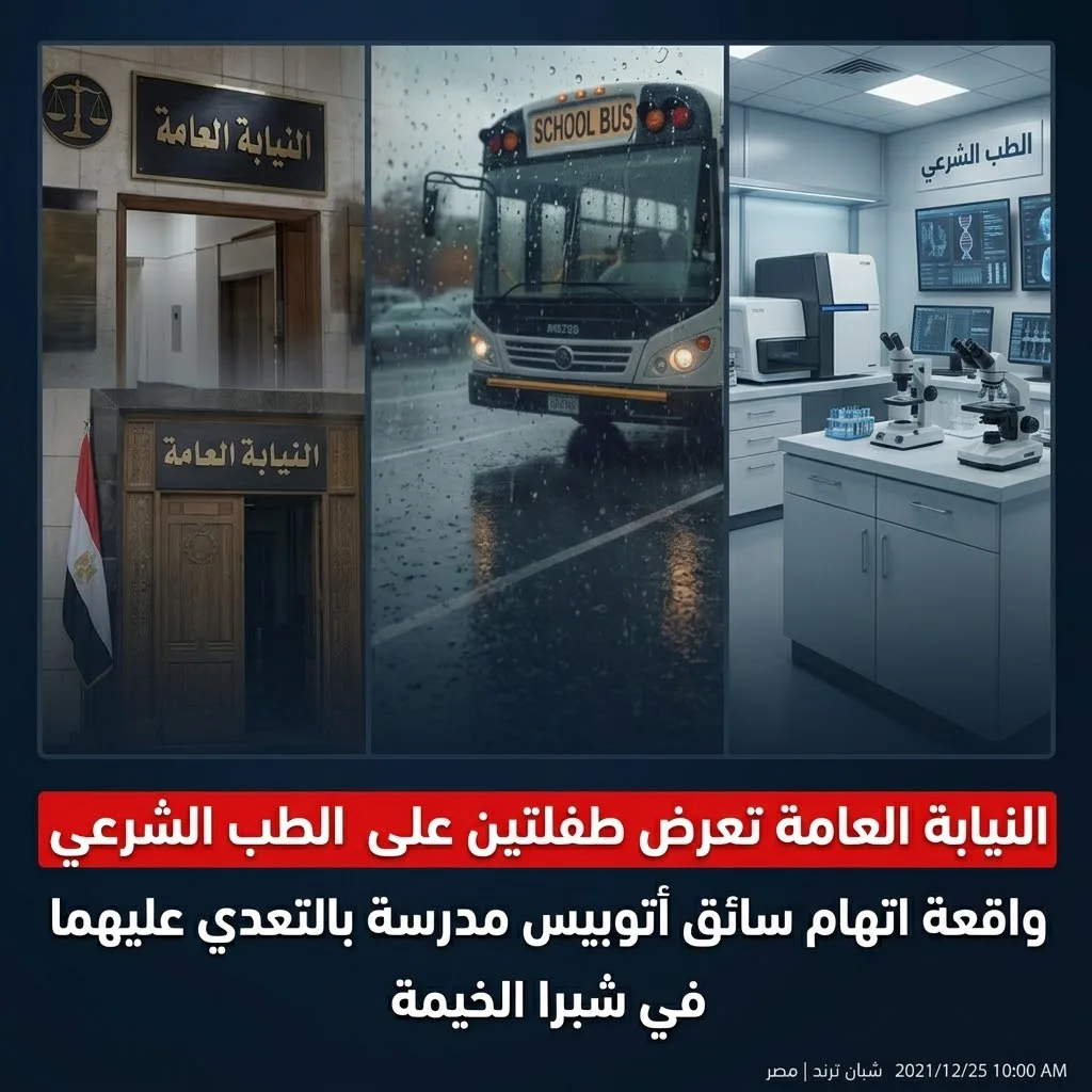 النيابة تعرض طفلتين على الطب الشرعي في واقعة اتهام سائق أتوبيس مدرسة بالتعدي عليهما بشبرا الخيمة