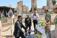 محافظ القليوبية يضع إكليل الزهور على النصب التذكاري لشهداء حرب أكتوبر من محافظة القليوبية احتفالًا بالذكرى الـ53 لانتصارات أكتوبر المجيدة