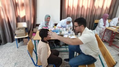 فى إطار دورها المجتمعي جامعة بنها تنظم قافلة طبية لطلاب مدرسة عاطف الجبالي بزاوية بلتان بطوخ فى إطار دورها المجتمعي جامعة بنها تنظم قافلة طبية لطلاب مدرسة عاطف الجبالي بزاوية بلتان بطوخ
