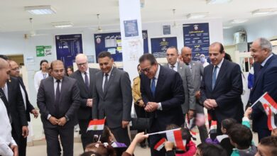 محافظ القليوبية يستقبل وزير الصحة لإطلاق الحملة القومية للتطعيم ضد الحصبة والحصبة الألمانية من مدينة العبور