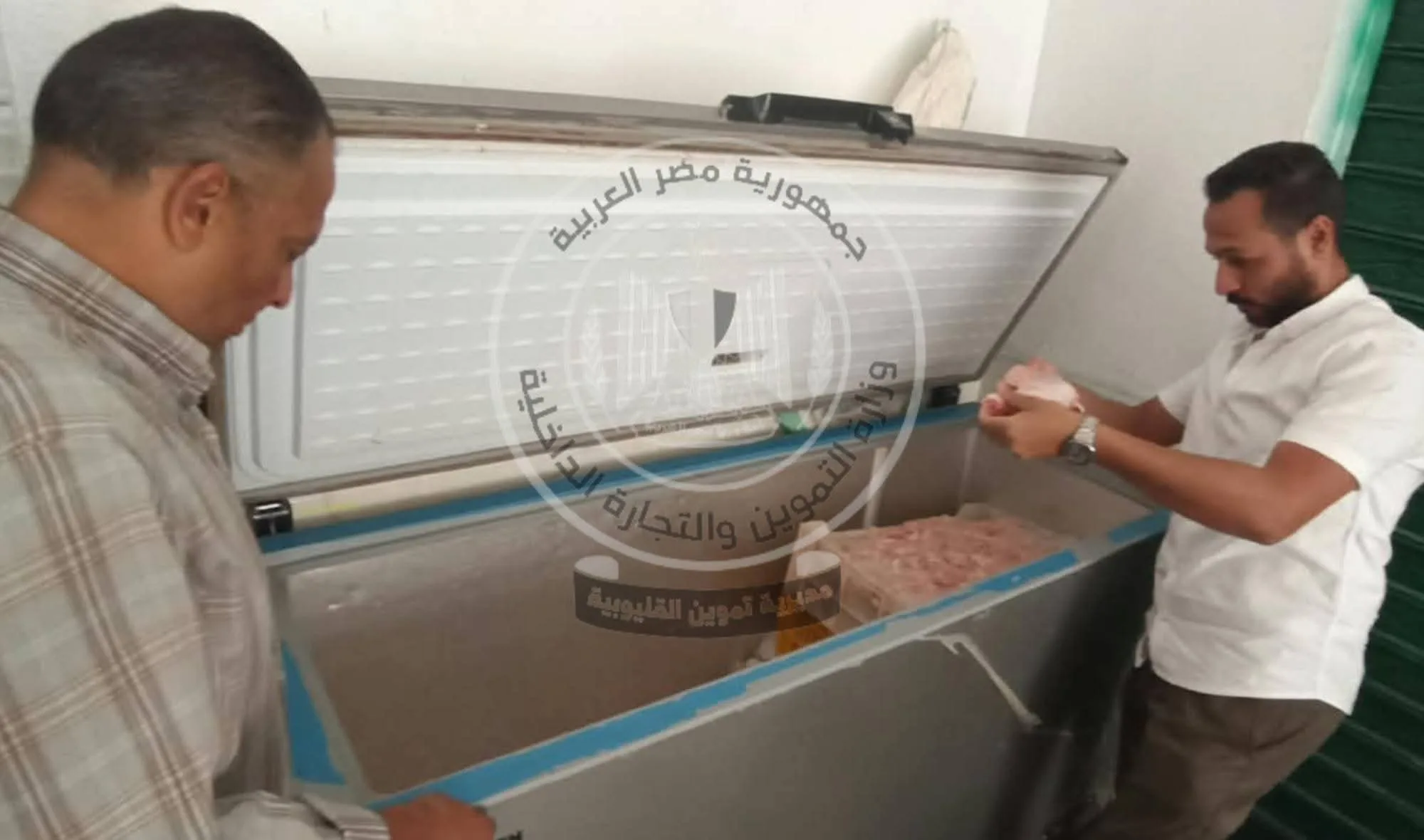 تموين كفر شكر يضبط 700 كيلو جرام من أجزاء الدواجن مجهولة المصدر