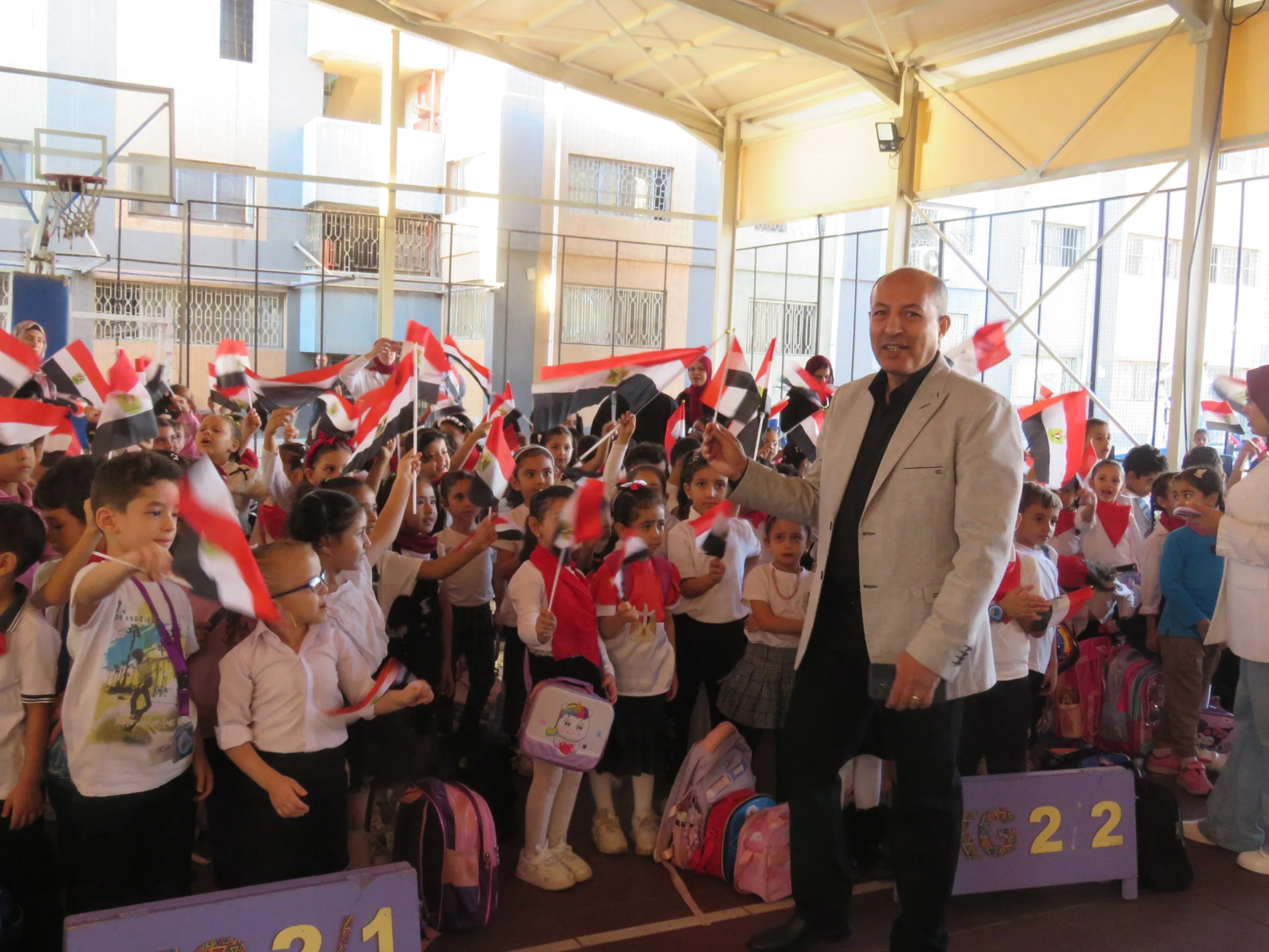 بالأعلام وتمارين الصباح.. براعم «الشبان» يحتفلون بذكرى انتصارات أكتوبر المجيدة
