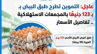 التموين تطرح طبق البيض بـ123 جنيهًا بالمجمعات الاستهلاكية.. تفاصيل الأسعار